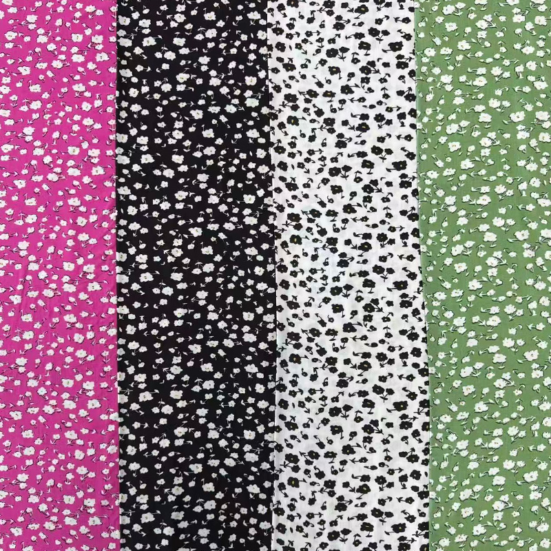 45S trykt rayon stof – lille blomster